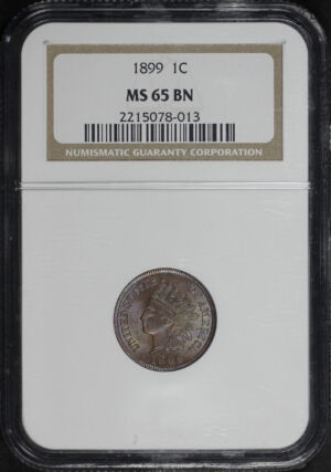 Obverse of this 1899 Indian Cent NGC MS-65 BN