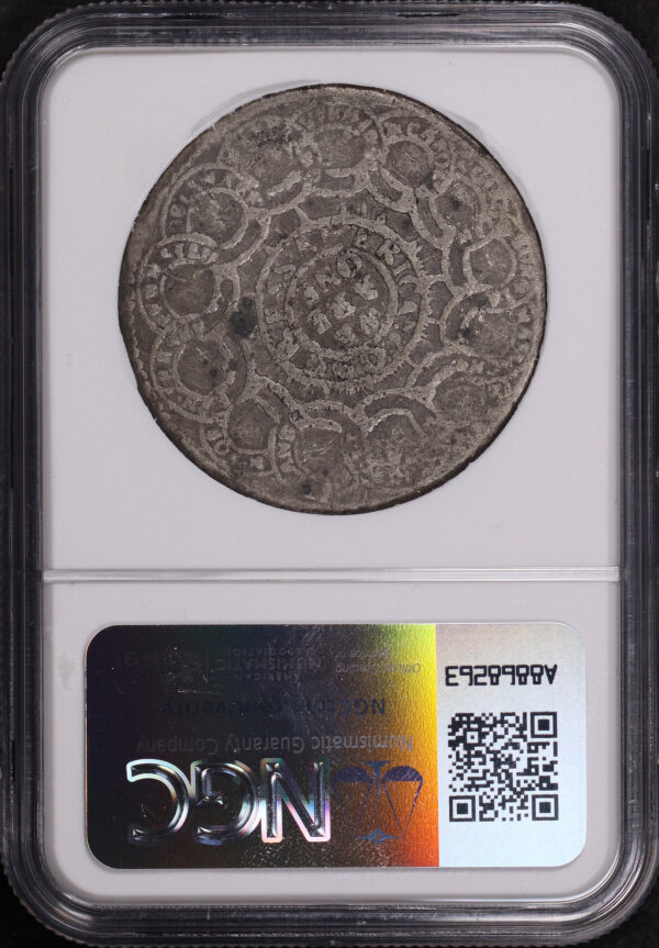 Reverse of this 1776 Pewter ‘currency’  S$1 NGC VG-8