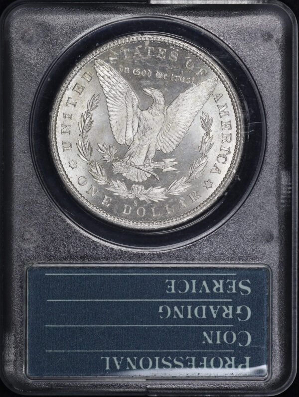 Reverse of this 1880-S Morgan Dollar PCGS MS-64 Old Green Rattle Holder