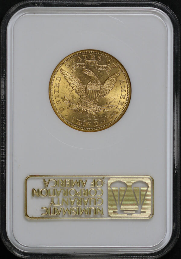 Reverse of this 1907 Liberty Head $10 NGC MS-60 Old Fatty Holder