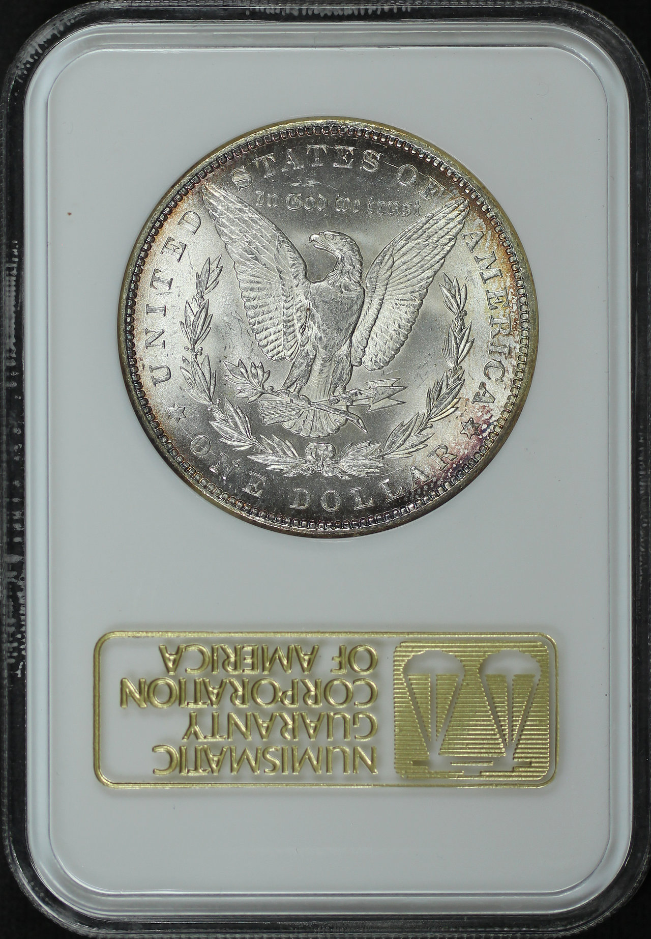 Reverse of this 1884 Morgan Dollar NGC MS-64 Old Fatty Holder