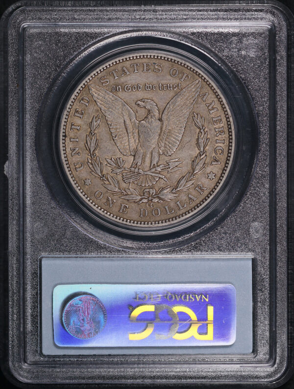Reverse of this 1890-CC Top 100 VAM-4 Tailbar Morgan Dollar PCGS XF-40