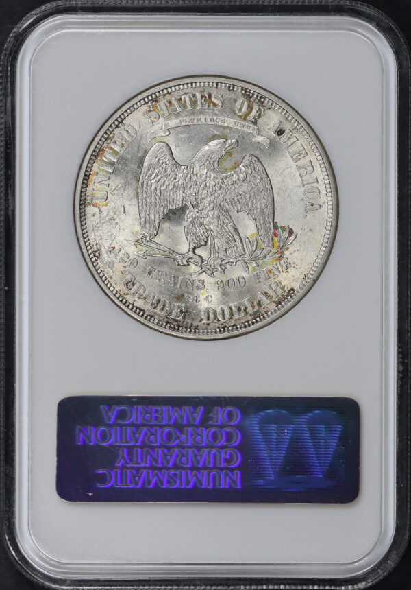 Reverse of this 1875-CC Trade Dollar NGC MS-60 Old Fatty Holder