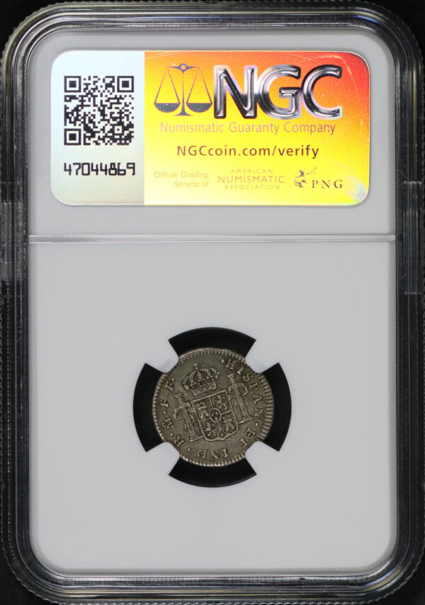 Reverse of this 1778-MO FF Mexico  1/2 Reales NGC VF-35