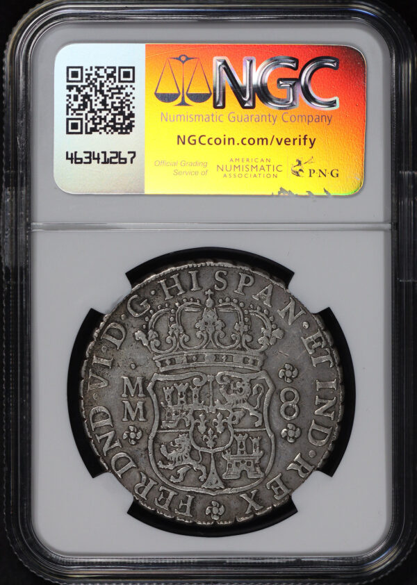 Reverse of this 1757 Mo Mm Mexico  8R NGC XF-