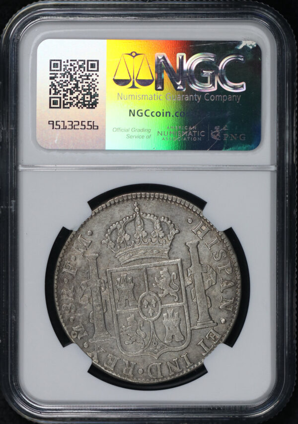 Reverse of this 1788 Mo FM Mexico  8 Reales NGC VF Details Cleaned