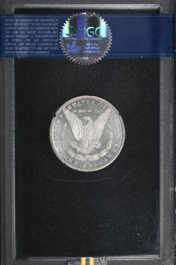 Reverse of this 1880-CC 8/7 Top-100 Morgan Dollar VAM-6 NGC MS-63 PL GSA Hard Pack With Box