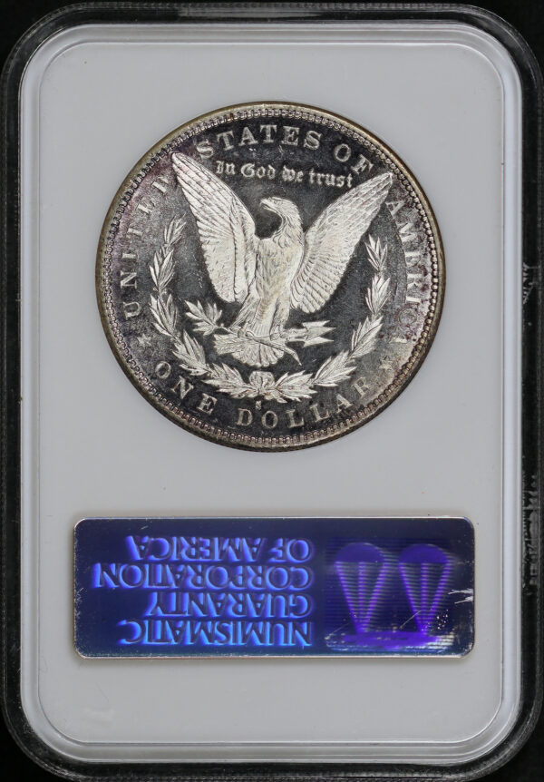 Reverse of this 1880-S Morgan Dollar NGC MS-64 DMPL CAC Old Fatty Holder