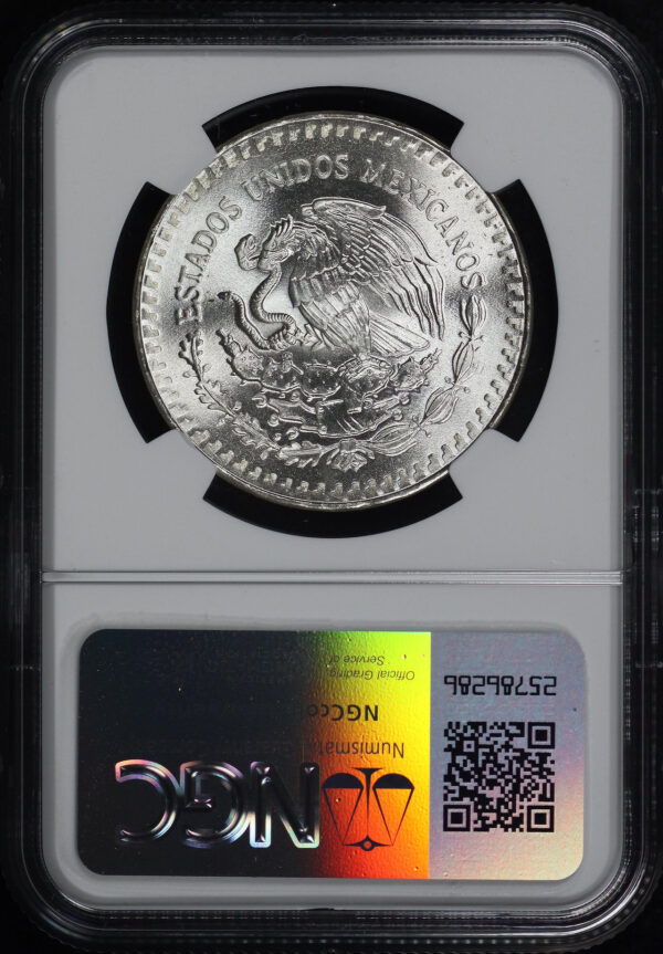 1985-Mo Mexico Silver Libertad Onza NGC MS-67 Angel Of Independence Label - Image 2