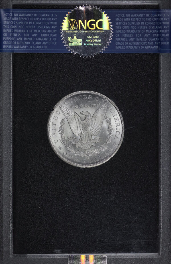 Reverse of this 1879-CC Top-100 Morgan Dollar NGC MS-64 GSA Hard Pack With Box