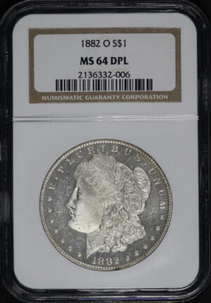 Obverse of this 1882-O Morgan Dollar NGC MS-64 DMPL