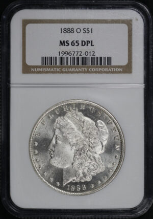 Obverse of this 1888-O Morgan Dollar NGC MS-65 DMPL