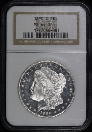 Obverse of this 1890-S Morgan Dollar NGC MS-64 DPL