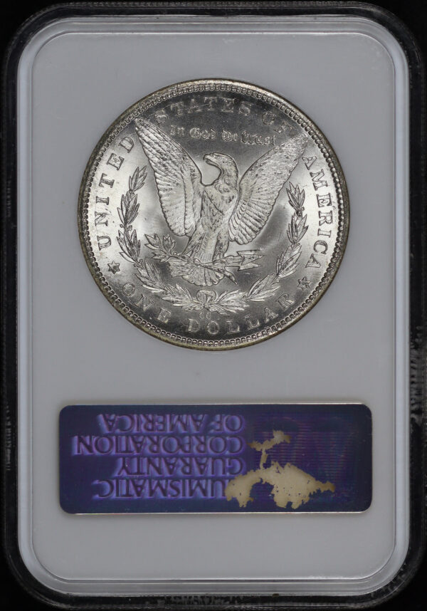 Reverse of this 1884-CC Morgan Dollar NGC MS-63 CAC Old Fatty Holder
