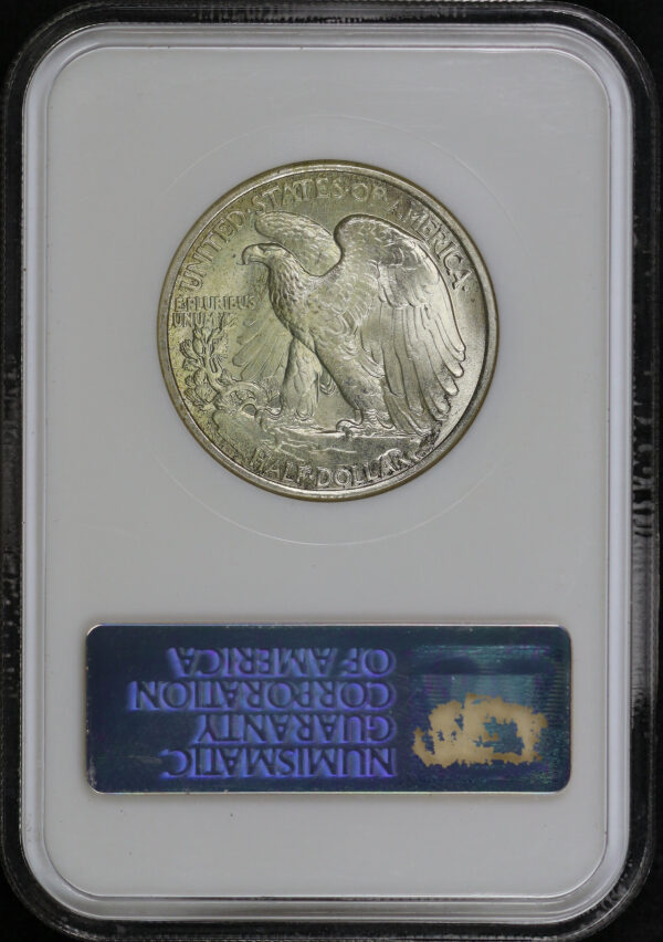 Reverse of this 1934 Walking Liberty Half Dollar NGC MS-65 Old Fatty Holder