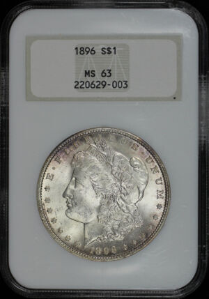 Obverse of this 1896 Morgan Dollar NGC MS-63