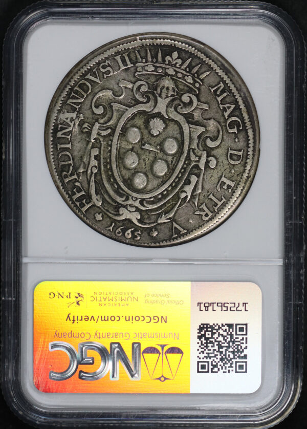 Reverse of this 1665 Italy  1PDR Livorno Dav-4208 NGC VF-35