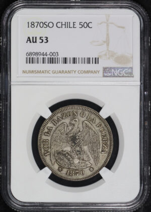 Obverse of this 1870 So Chile  NGC AU-53