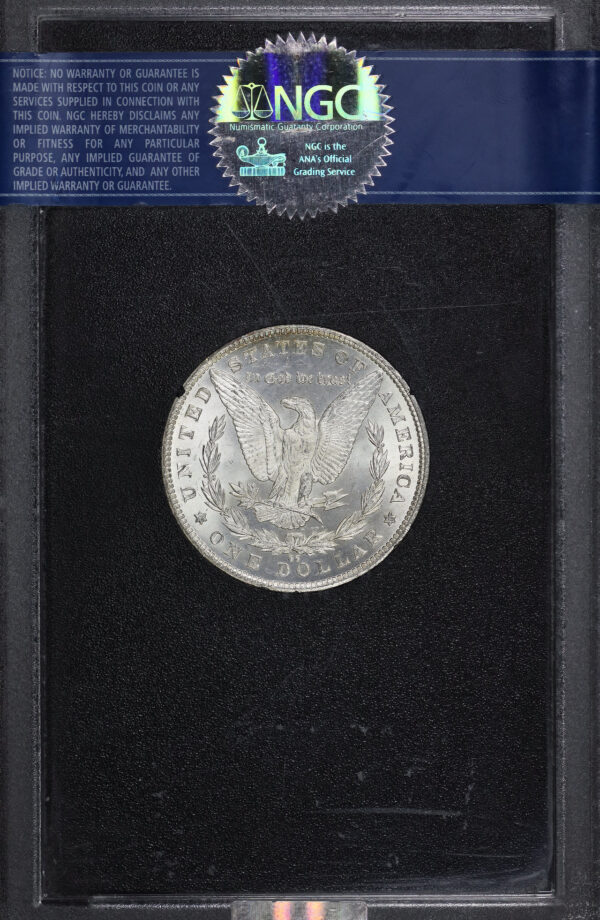 Reverse of this 1882-CC Morgan Dollar NGC MS-65 CAC GSA Hard Pack With Box 