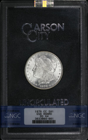 Obverse of this 1878-CC Morgan Dollar NGC MS-64 GSA Hard Pack With Box