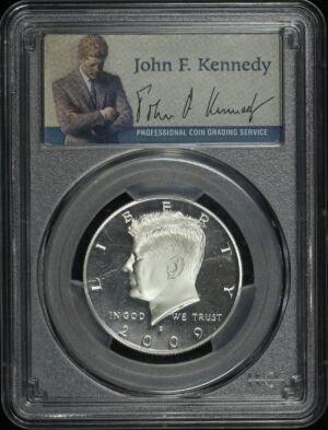 Obverse of this 2009-S Kennedy Half Dollar Silver PCGS PR-69 DCAM JFK Signature