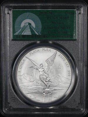 Obverse of this 2020-Mo Mexico Onza Libertad PCGS MS-69 First Strike