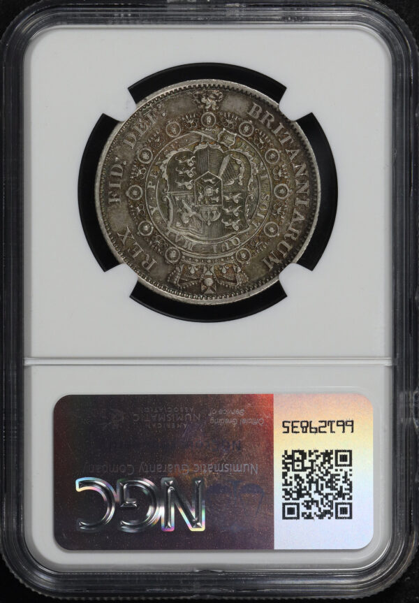 Reverse of this 1817 G. Britain Half Crown Large Bust NGC AU-55