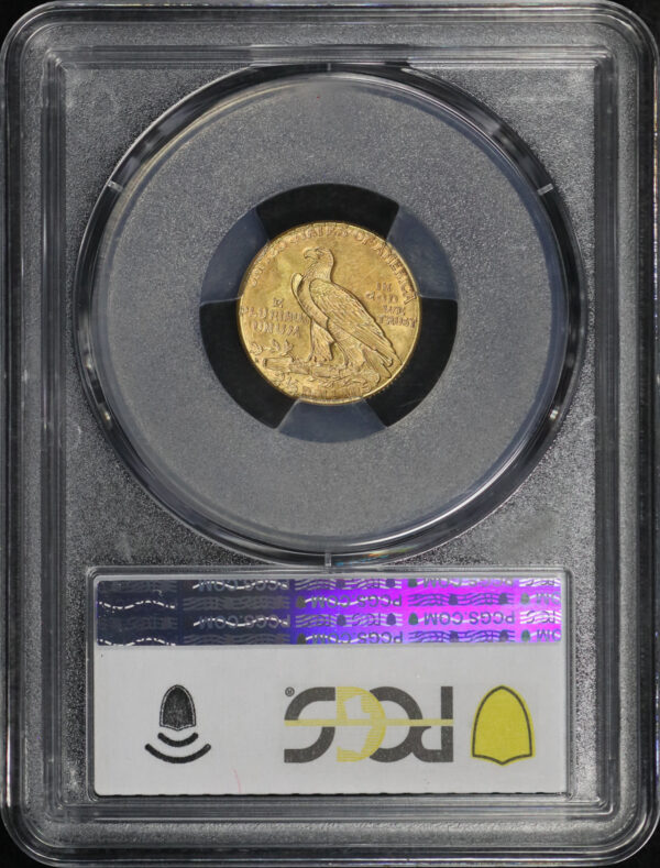 Reverse of this 1925-D Indian $2.5 PCGS MS-66