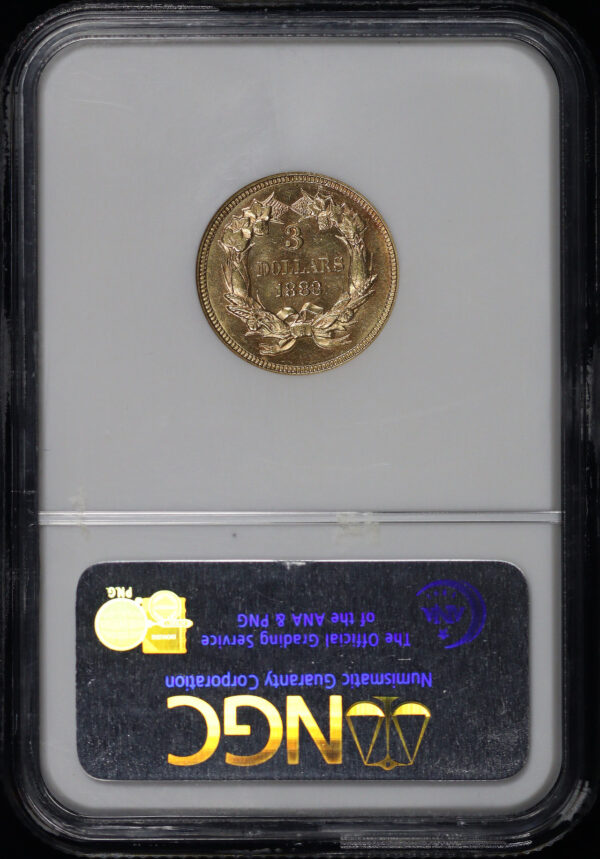 Reverse of this 1883 Three Dollar NGC MS-62 PL