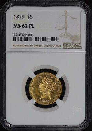 Obverse of this 1879 Liberty Head $5 NGC MS-62 PL