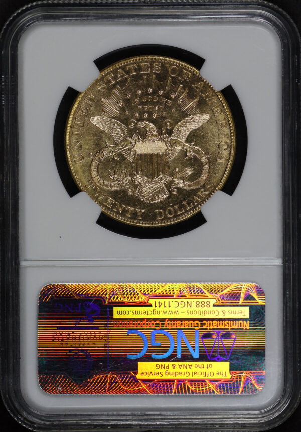 Reverse of this 1904 Liberty Head $20 Type 3 NGC MS-62 PL