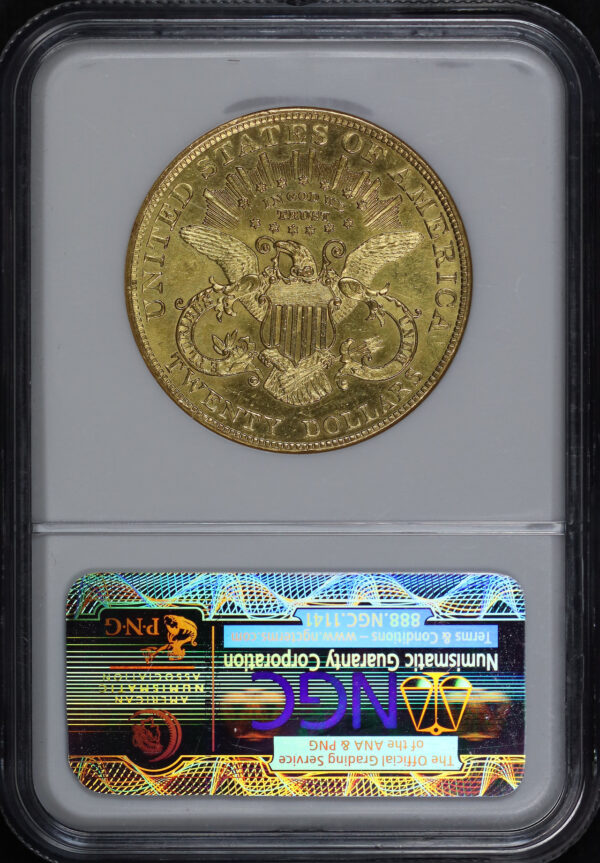 Reverse of this 1904 Liberty Head $20 Type 3 NGC MS-63 PL