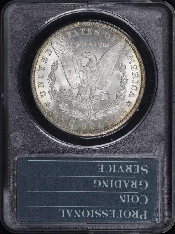 Reverse of this 1881-CC Morgan Dollar PCGS MS-65 Old Green Rattle Holder