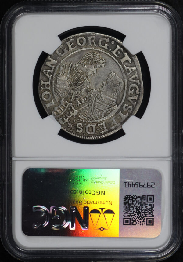 Reverse of this 1611 Germany  1/2T Saxony Date Divided BY Head NGC XF-45