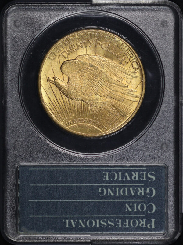 Reverse of this 1924 St. Gaudens $20 PCGS MS-63
