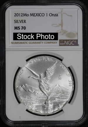 Obverse of this 2012 Mo Mexico Silver Libertad Onza NGC MS-70