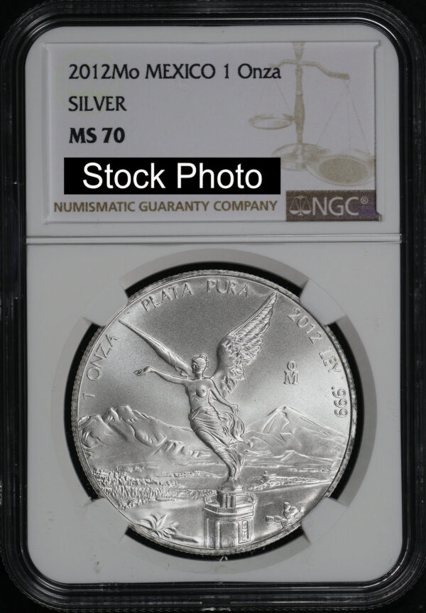 Obverse of this 2012 Mo Mexico Silver Libertad Onza NGC MS-70