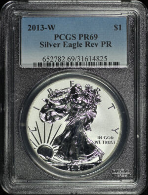 Obverse of this 2013-W Silver Eagle PCGS PR-69 Reverse Proof