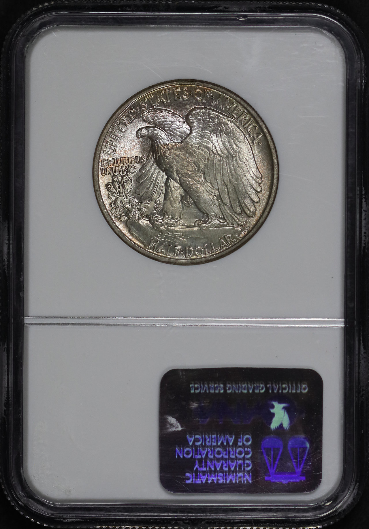 Reverse of this 1942 Walking Liberty Half Dollar NGC MS-65 NEVADA SILVER COLLECTION