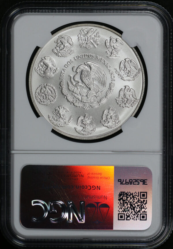 Reverse of this 2021 Mo Mexico Silver Libertad Onza NGC MS-69