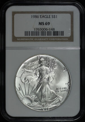 Obverse of this 1986 Silver Eagle NGC MS-69
