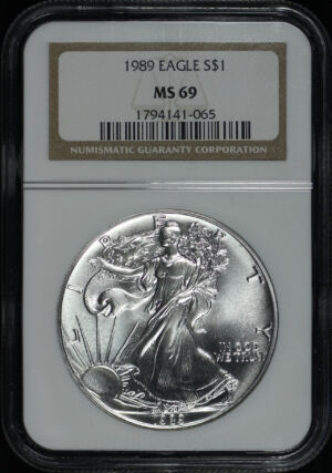 Obverse of this 1989 Silver Eagle NGC MS-69