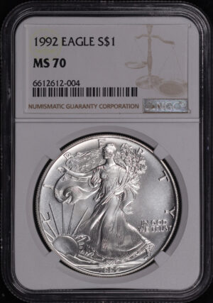 Obverse of this 1992 American Silver Eagle NGC MS-70