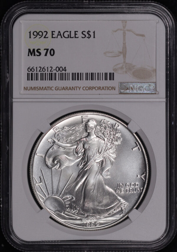 Obverse of this 1992 American Silver Eagle NGC MS-70