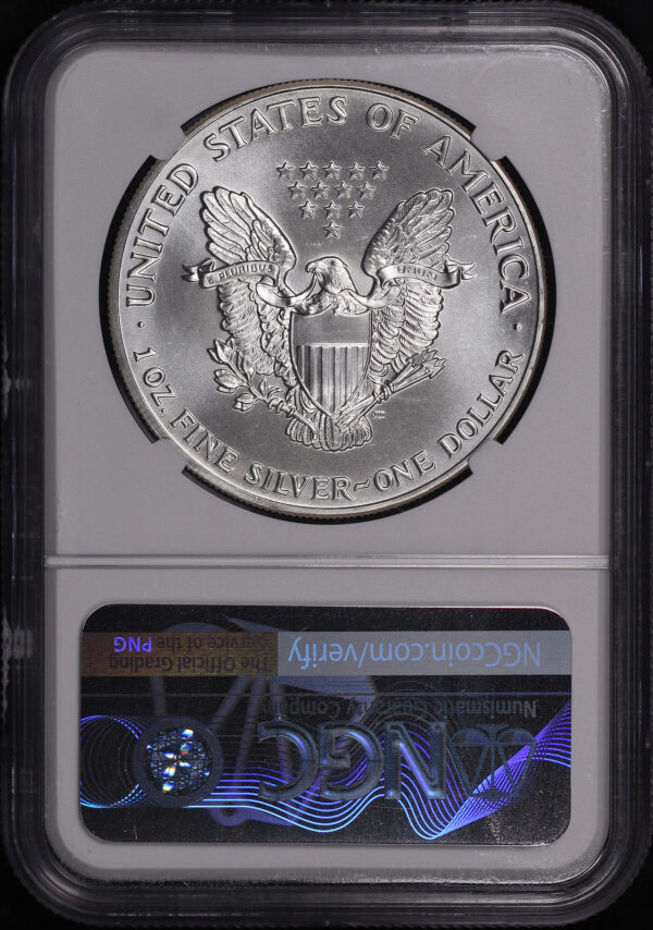Reverse of this 1992 American Silver Eagle NGC MS-70