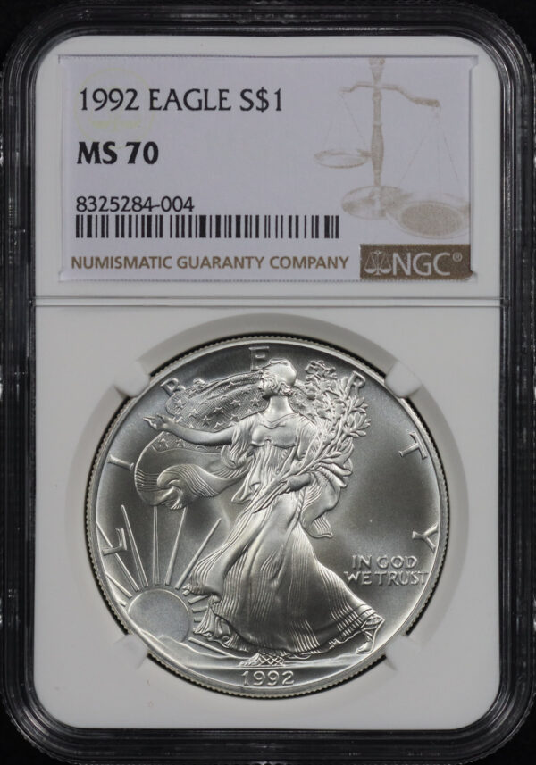Obverse of this 1992 Silver Eagle NGC MS-70