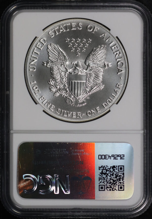 Reverse of this 1992 Silver Eagle NGC MS-70