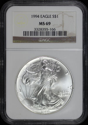 Obverse of this 1994 Silver Eagle NGC MS-69