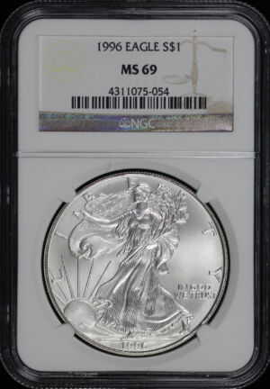 Obverse of this 1996 Silver Eagle NGC MS-69