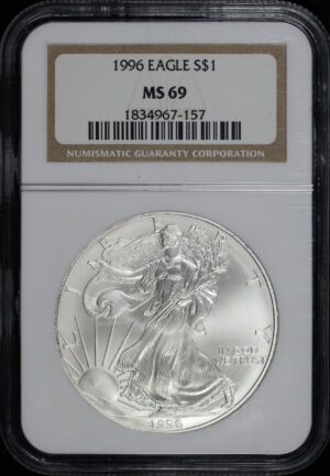 Obverse of this 1996 Silver Eagle NGC MS-69